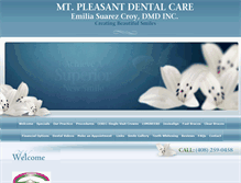 Tablet Screenshot of mountpleasantdentalcare.com